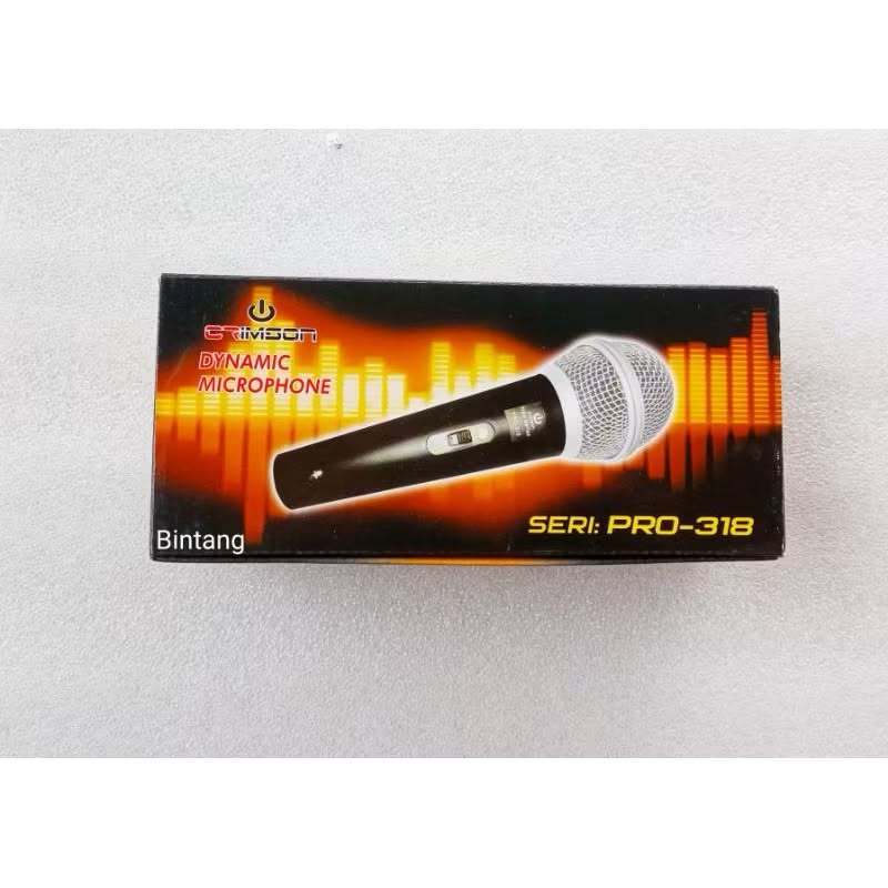 Mic Karaoke Kabel HUZLER CRIMSON PRO 318 Dynamic Microphone