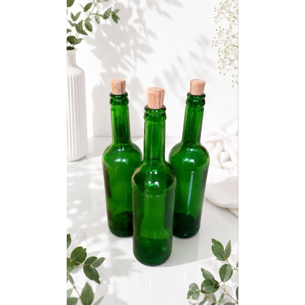 BOTOL ORANG TUA / BOTOL KACA / BOTOL KACA MINYAK / BOTOL HIAS / BOTOL KACA KAWA
