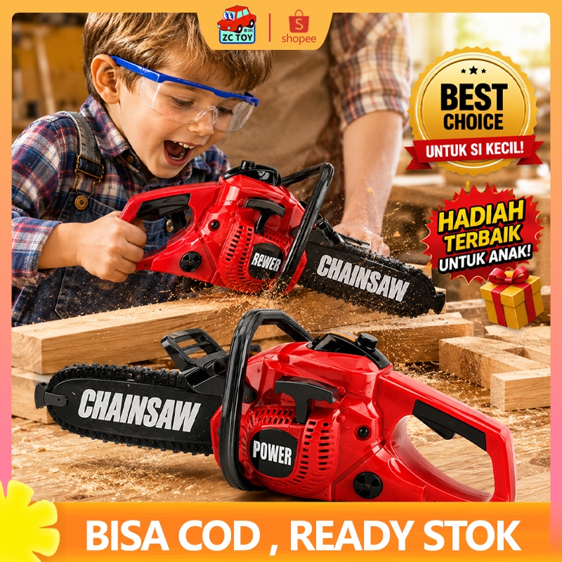 TERMURAH ZCTOY Mainan Simulasi Mesin Gergaji Mainan Chainsaw Elektrik Anak Untuk Anak Laki Hadiah