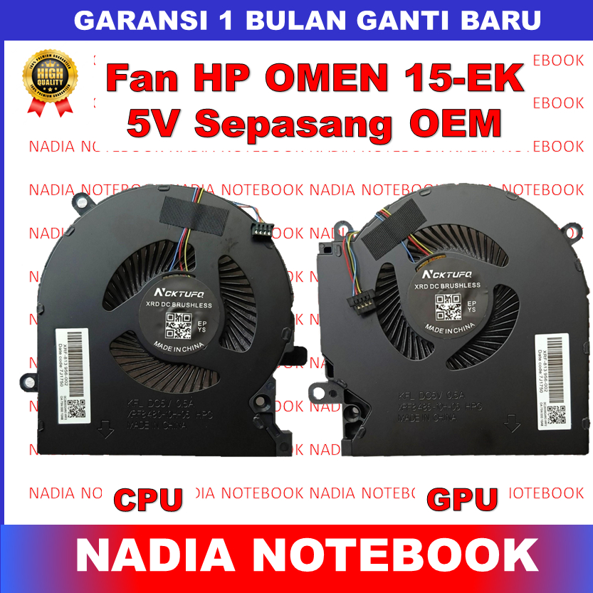 Fan HP Omen 15-EK 15-ek0044tx 15-ek0045tx 15-ek0105tx 5 Volt VARIASI