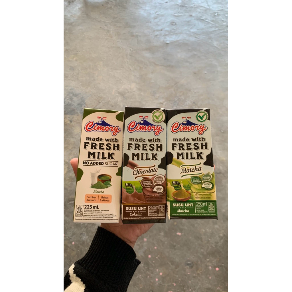 Susu UHT Cimory 250 ml - Rasa Almond, Choco Malt, Salted Caramel