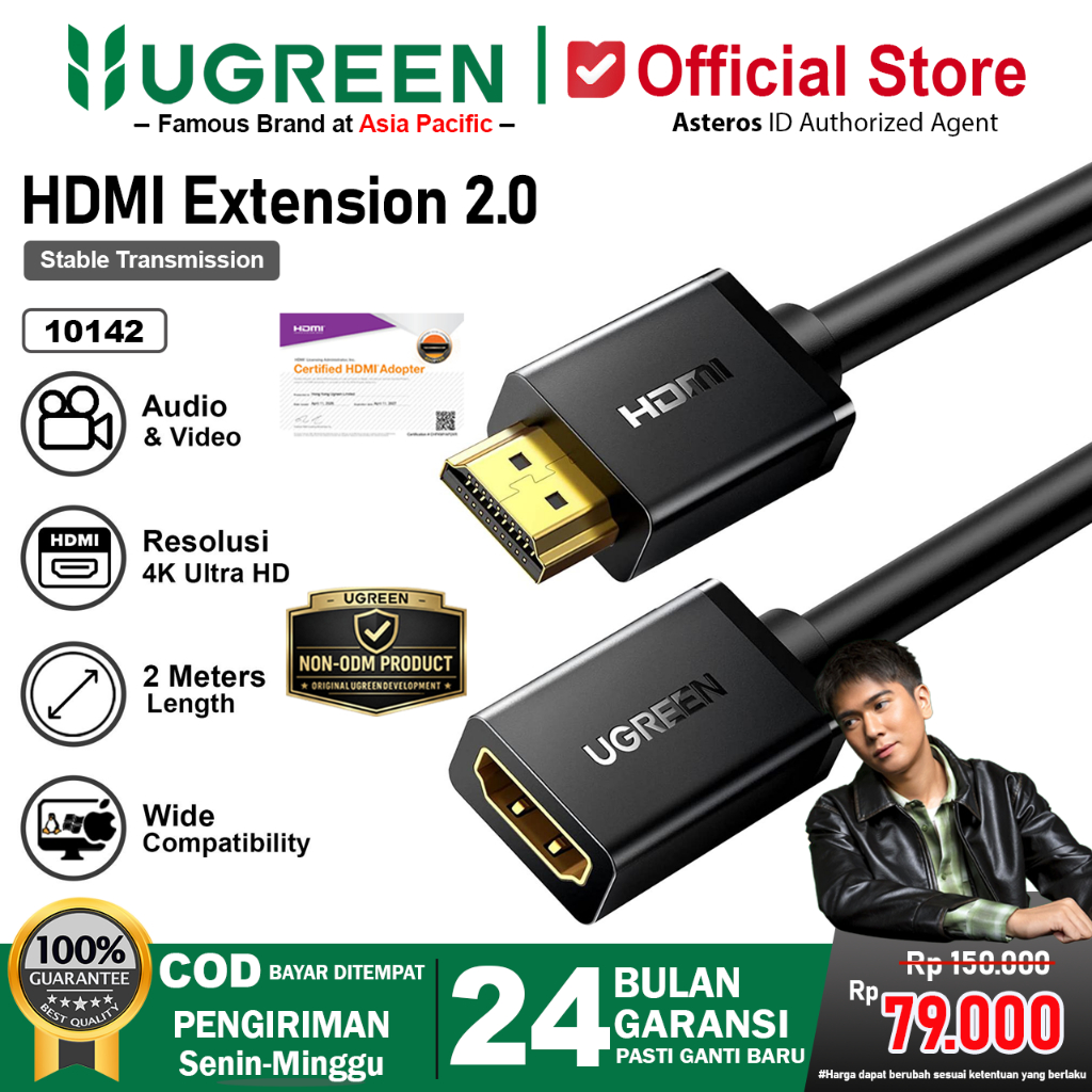 UGREEN Kabel HDMI Extension 4K Perpanjangan HDMI Male To Female 10142