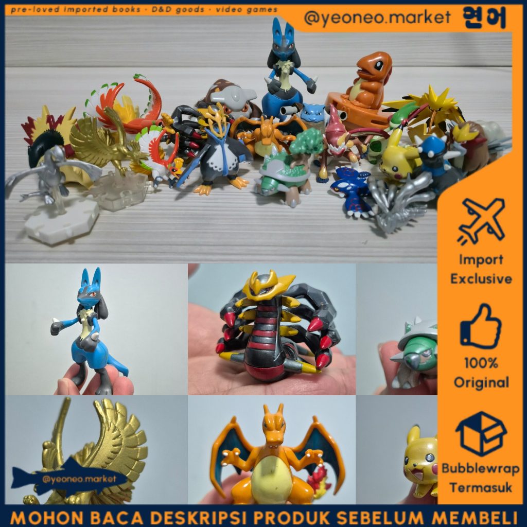 READY STOCK Action Figure Pokemon Tomy Bandai Nintendo Kado Topper Kue Pajangan Dekorasi Kue Mainan 