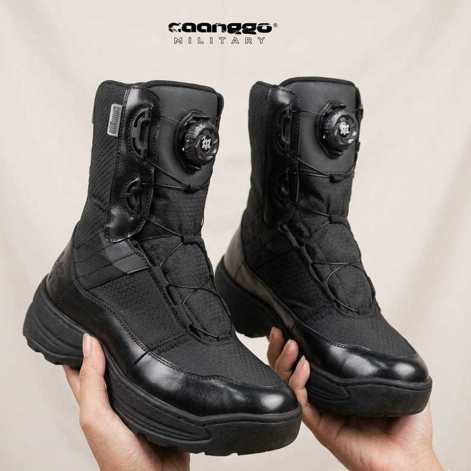 Caanggo - Sepatu PDL Kult Model Aeron Tinggi 8 Inch Sepatu PDL TNI POLISI SATPAM BRIMOB Tali Putar T