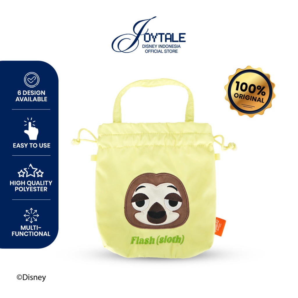 DISNEY Zootopia Flash Drawstring Storage Bag Series | Tas Mini Makeup Travel Bag Pouch Kosmetik Serb