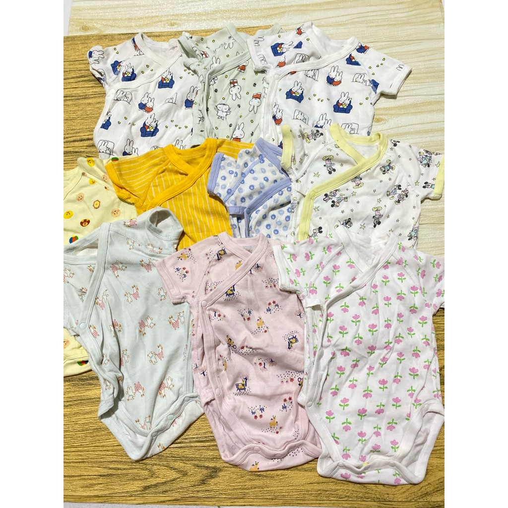 jp jumper bodysuit kimono katun lengan panjang pendek UNIQLO baby Bluedog size 60 nb newborn 3M 6M