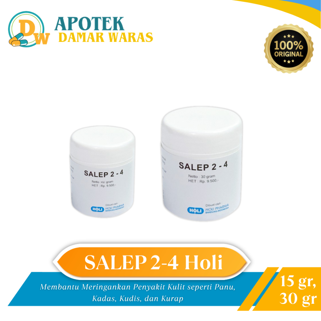 SALEP 2-4 Holi 15GR / 30GR / Obat Panu / Kadas / Kudis / Kurap