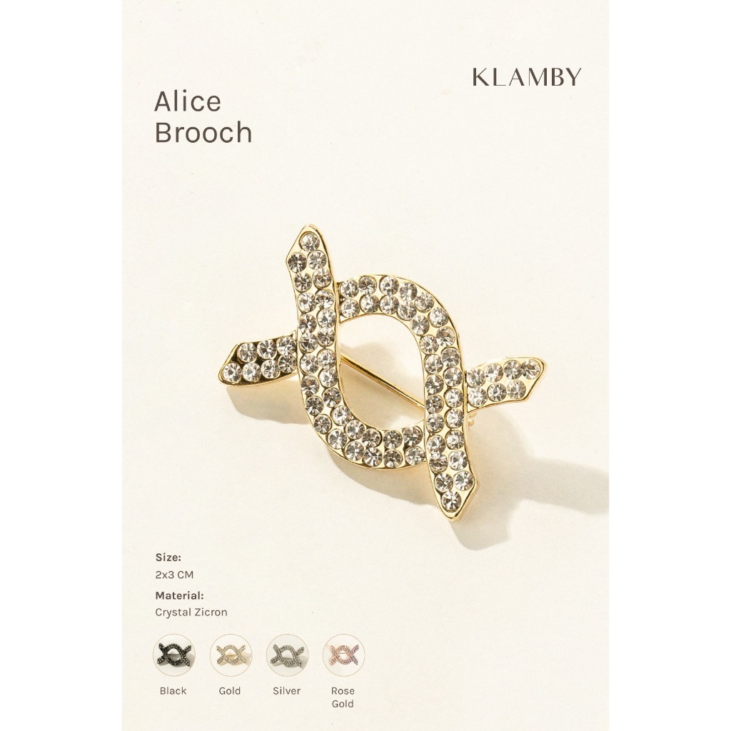 Alice Brooch Wearing Klamby Sale (BLACK)
