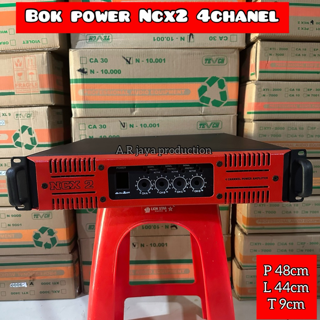 Bok power amplifier NCX3 3U 4chanel bahan plat tebal anti gores/box power ncx3 4ch model built up