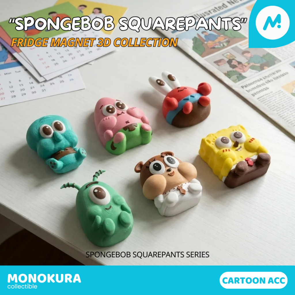 SPONGEBOB SQUAREPANTS FRIDGE MAGNET - Hiasan Kulkas/ Ruangan | 3D Print PLA Plastic 239
