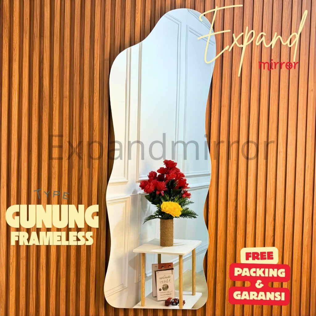 Kaca Cermin Aesthetic 153x55 Jumbo Wall mirror Full Body Cermin Gantung