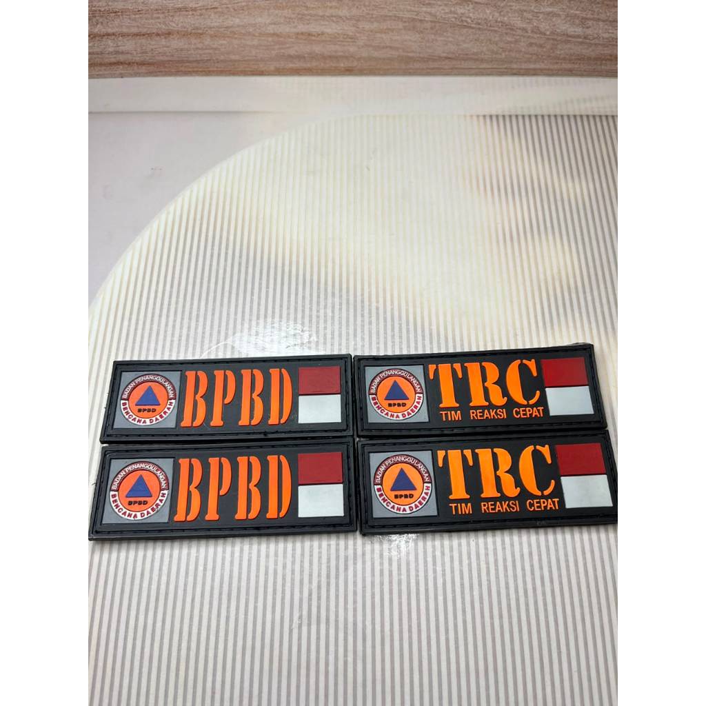 Patch Rubber TRC DAN BPBD - Tempelan Velcro