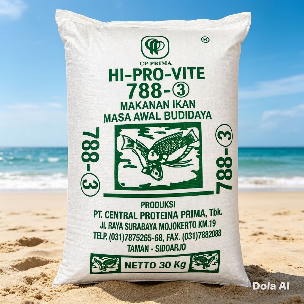 Pakan Ikan CP Prima HI-PRO-VITE 788-3 30kg Masa Awal Budidaya Lele Nila