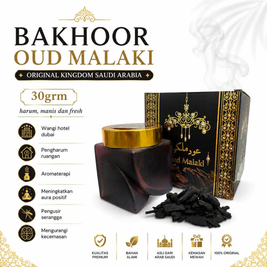Bukhur OUD MALAKI Bin Qadim Buhur Dupa Arab Saudi Bakhoor Asli oud maliki ORIGINAL