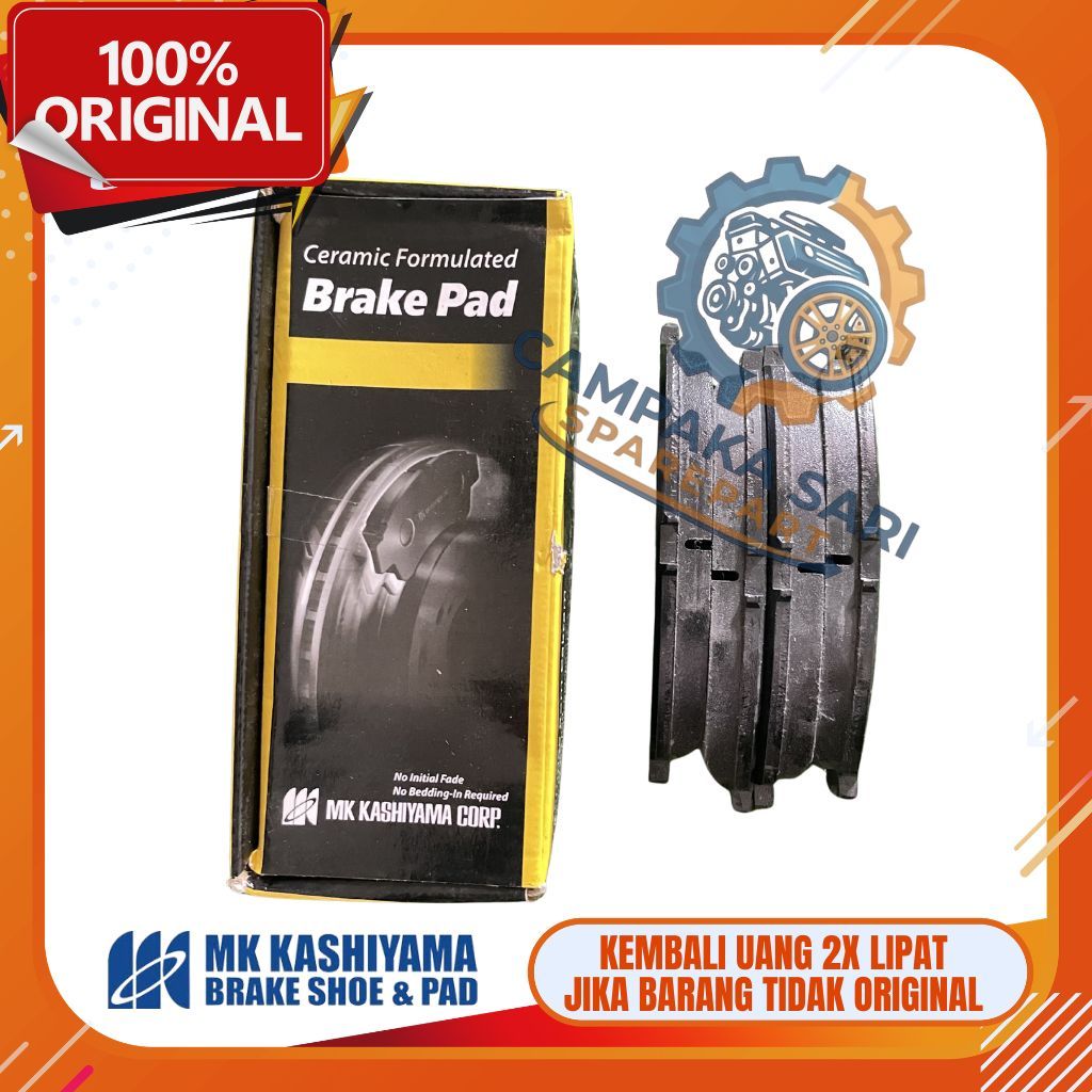 KAMPAS REM DEPAN BRAKE PAD XPANDER/RUSH/TERIOS F800/X FORCE D6168 ORIGINAL MK KASHIYAMA
