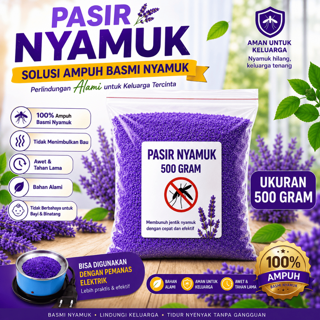 Pasir Obat Nyamuk Original REFILL OBAT NYAMUK ELEKTRIK PASIR AJAIB 500 GRAM SETENGAH KILO SERBUK LAV
