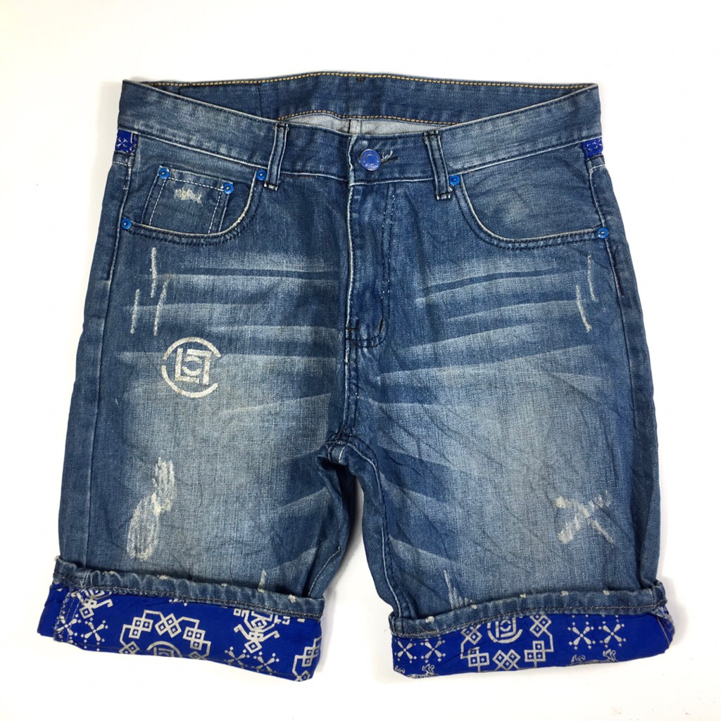 Celana pendek jeans fenom fragment design