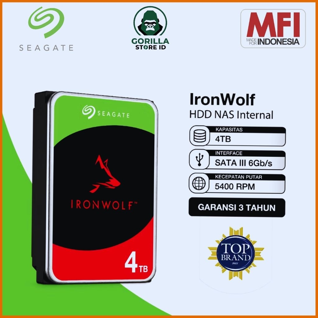 SEAGATE IronWolf Hardisk NAS 4TB SATA