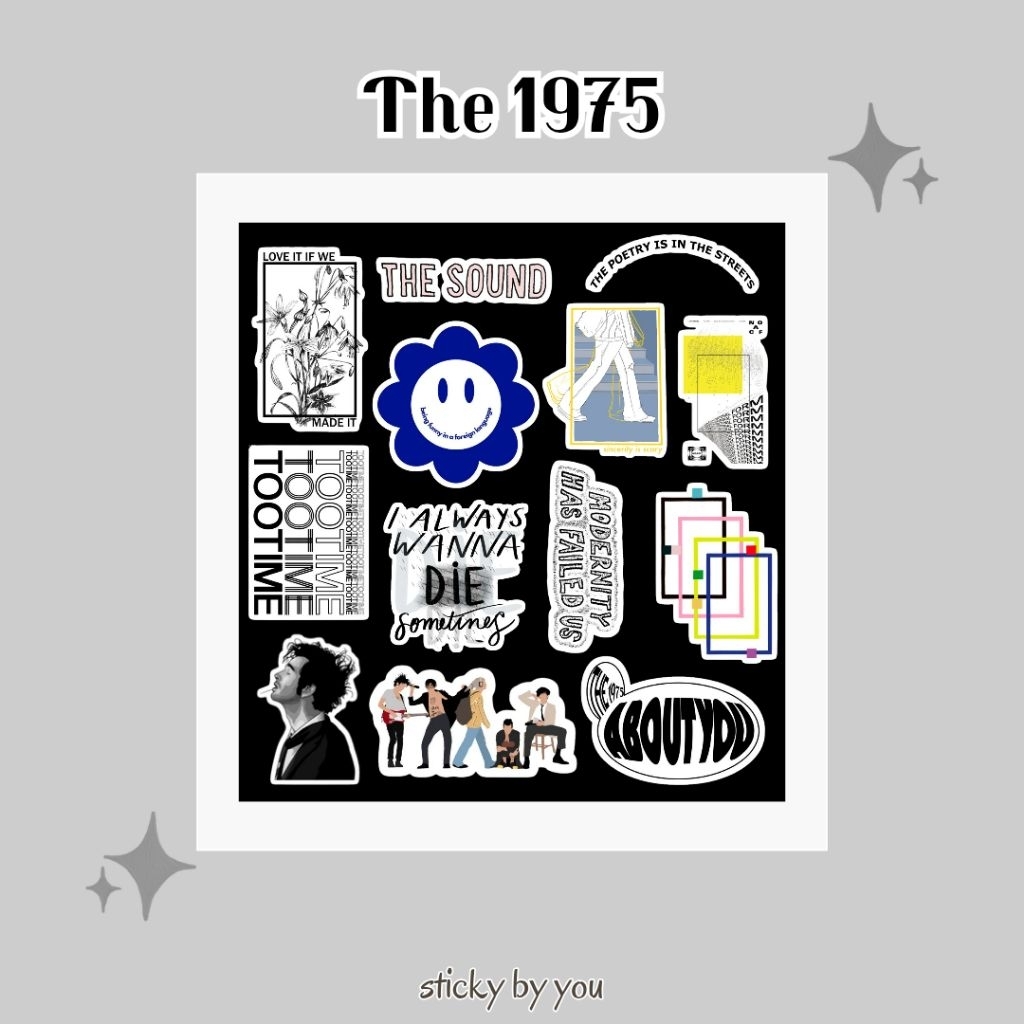 Sticker Pack The 1975 - Sticker Aesthetic Band / Music Playlist - Sticker Vinyl / Tumblr / Gift / Me