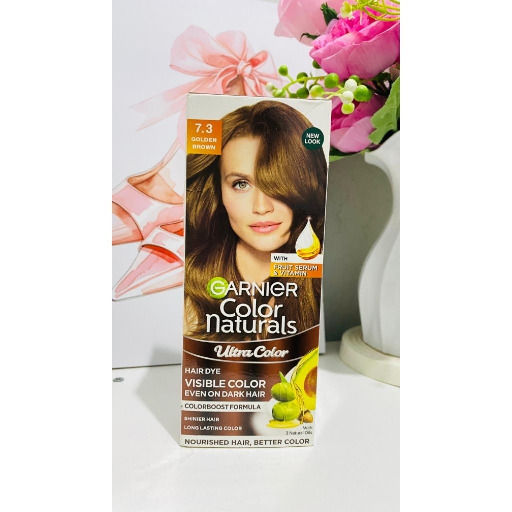 cat rambut garnier new golden brown