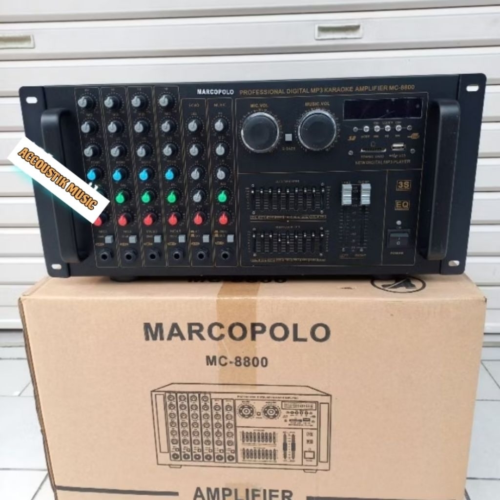 AMPLIFIER POWER MARCOPOLO MC 8800 MC8800 KARAOKE