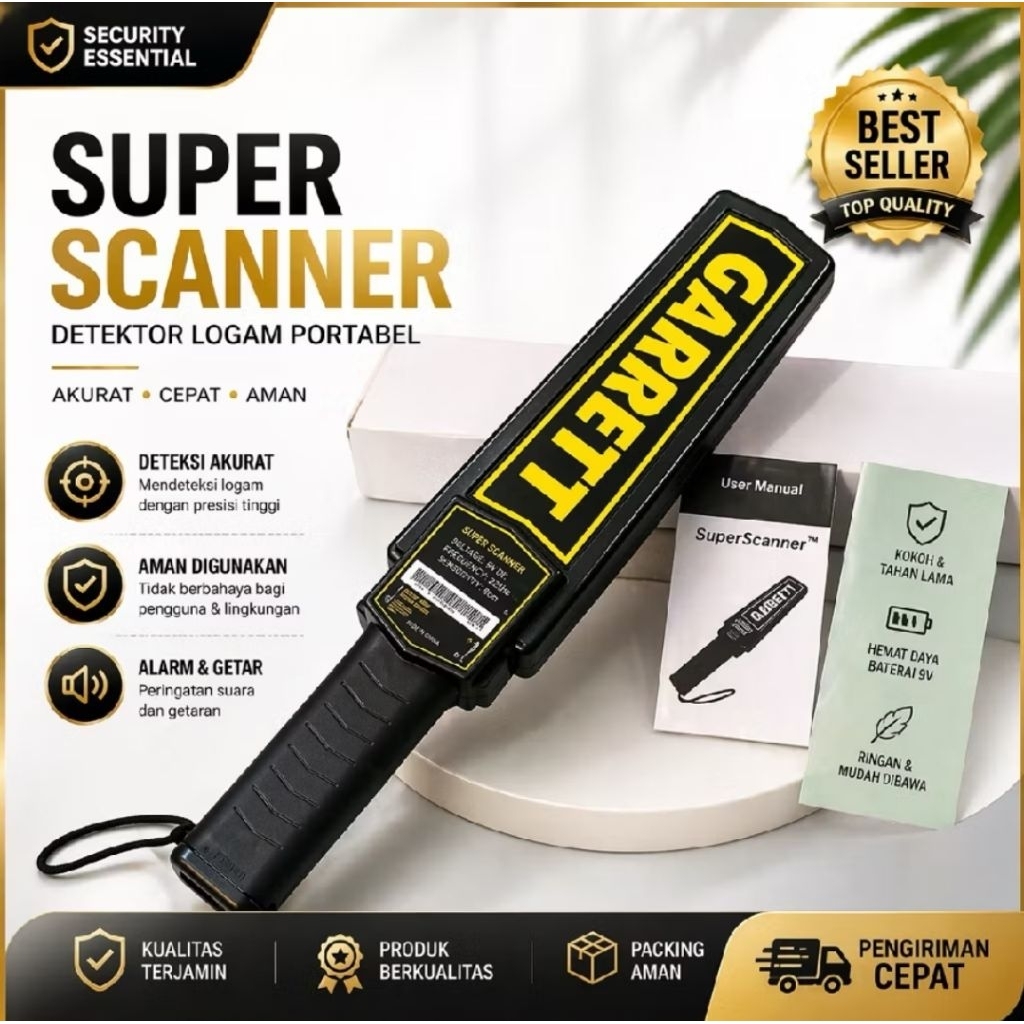 [ORIGINAL] Garrett Metal Detector Alat Detektor Logam Emas Perak Garansi Resmi