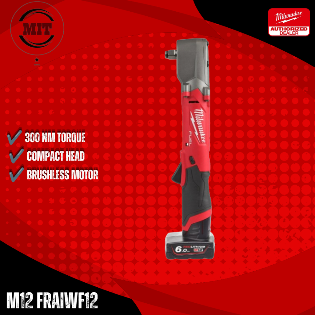 Milwaukee M12 FUEL 1/2" Right Angle Impact Wrench - Tanpa Baterai
