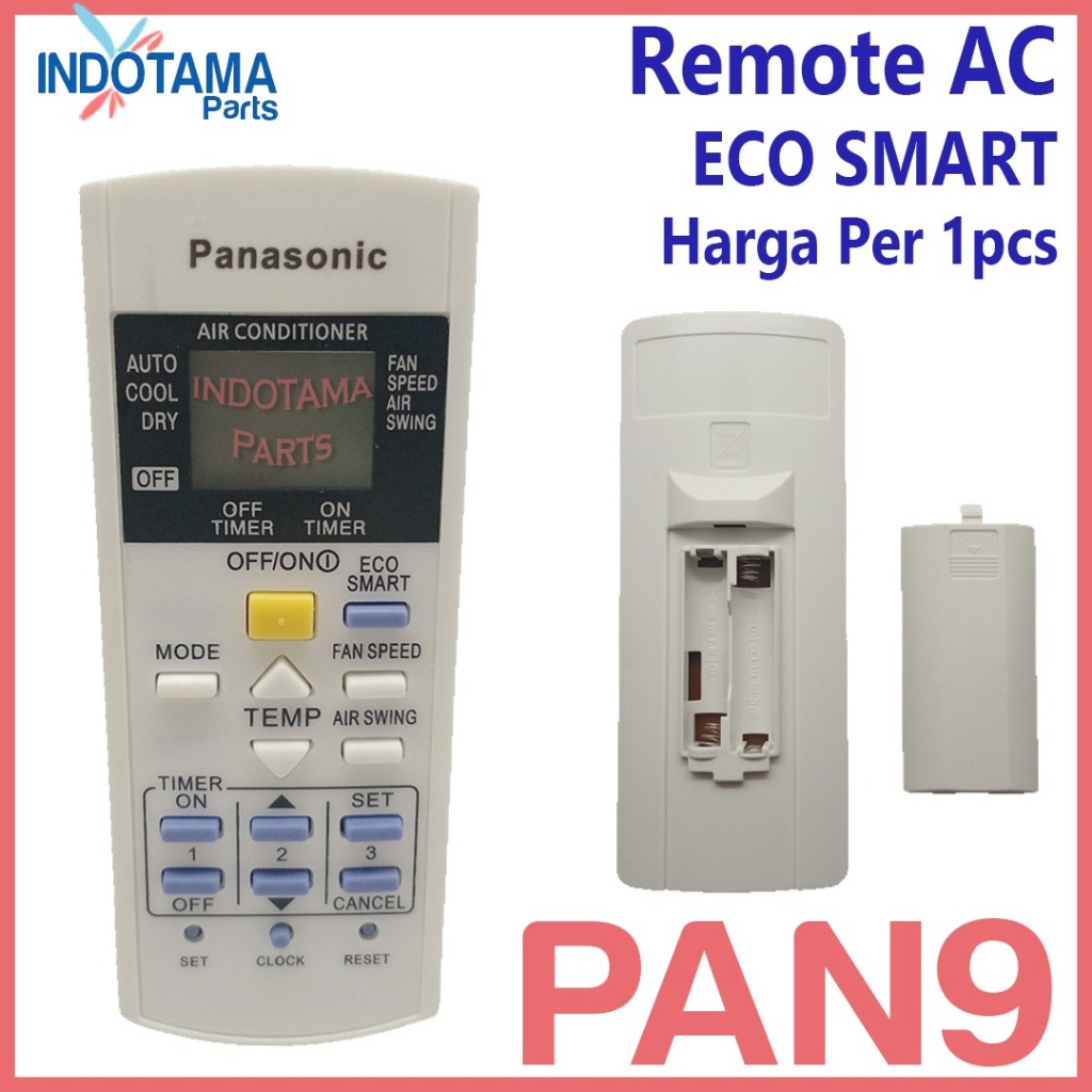 Remote Ac panasonic Eco smart A75C4157 R-PAN9