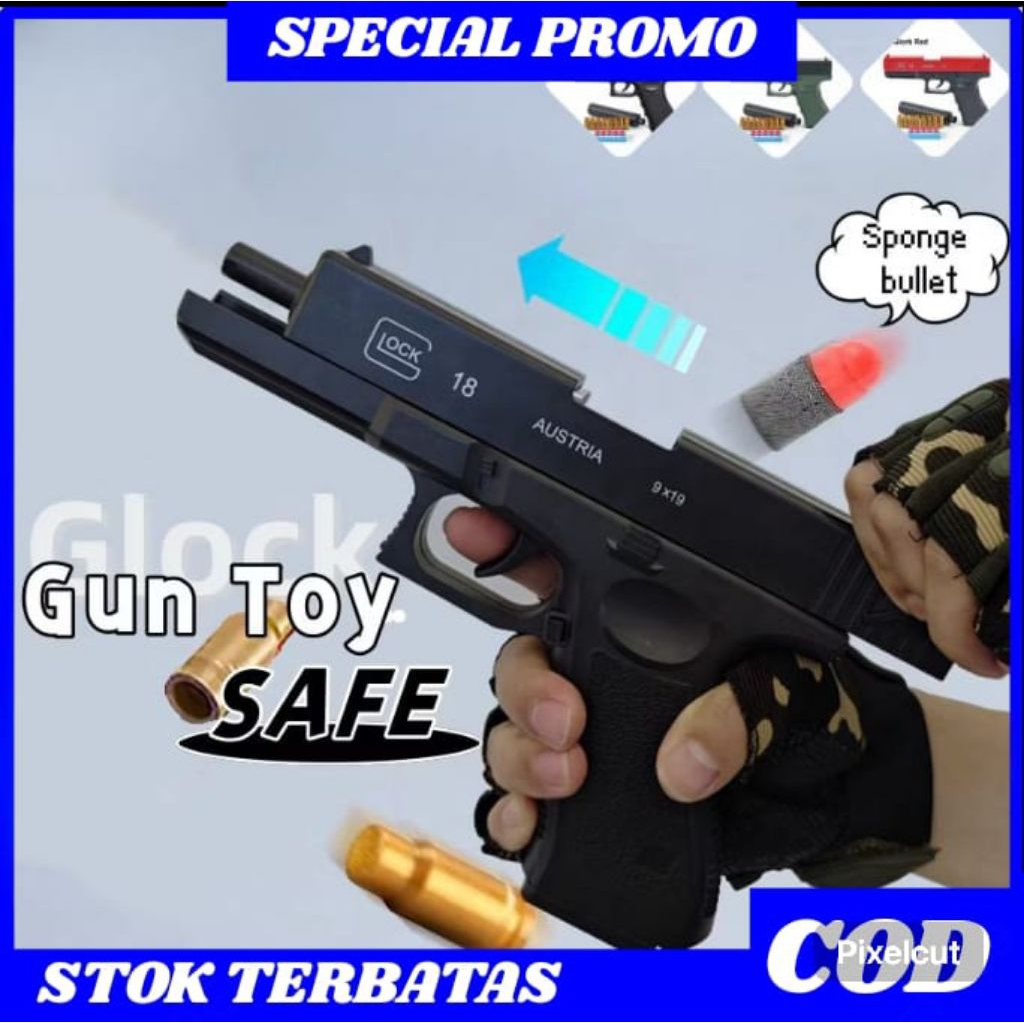 MAINAN PISTOL PISTOLAN TEMBAK TEMBAKAN  ANAK LAKI LAKI PELURU BUSA SNIPER NERF BULLET AWM MURAH/MAIN