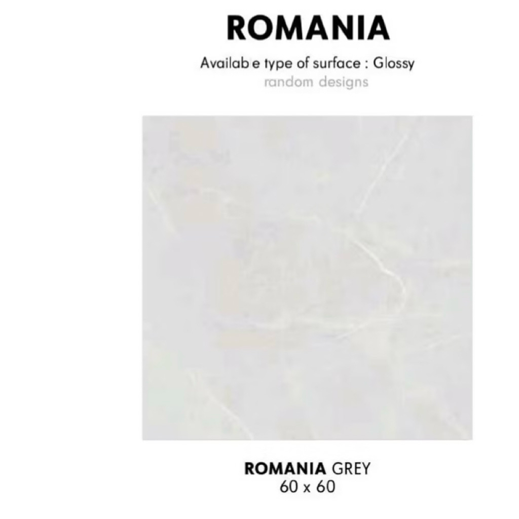 GRANIT INFINITI ROMANIA GREY 60X60 - Granit Lantai Premium Glossy Elegan & Tahan Lama
