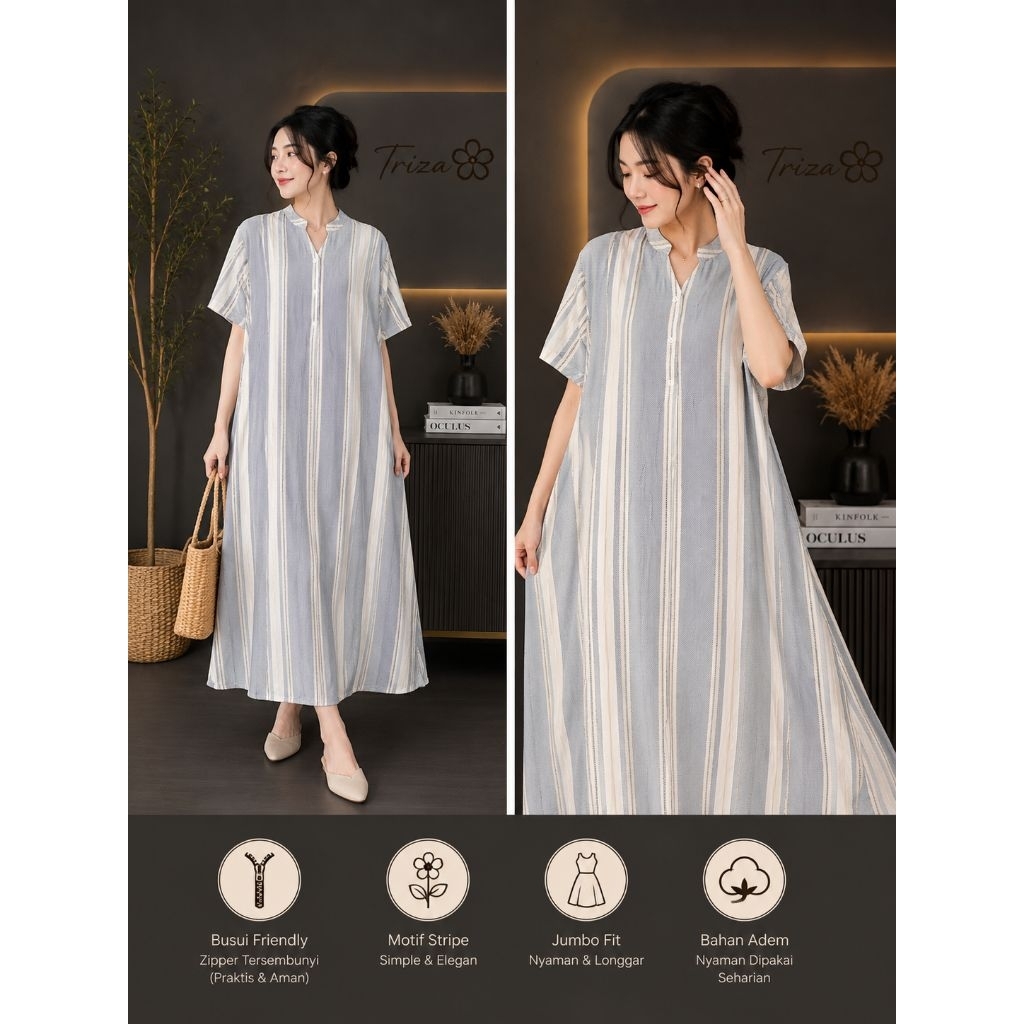 Naira Stripe Maxi Dress