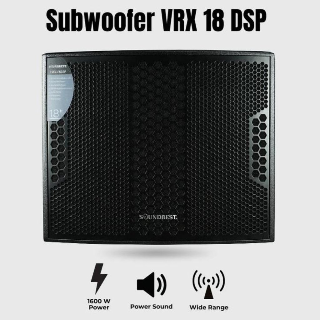 SUBWOOFER SPEAKER ACTIVE SOUNDBEST VRX 18 DSP ORIGINAL SUBWOOFER SPEAKER AKTIF 18 INCH