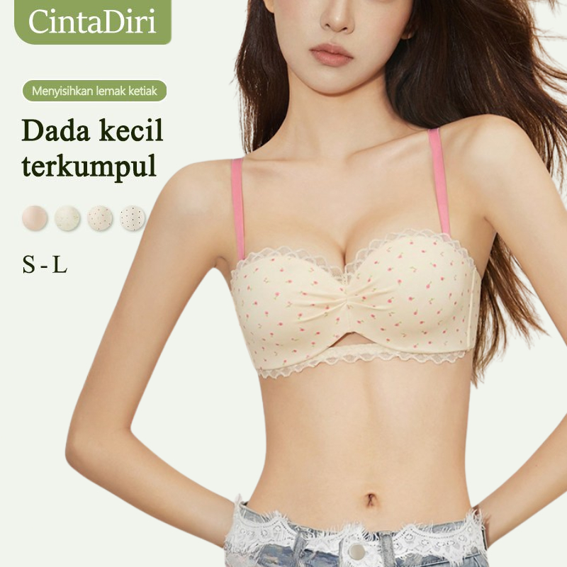 Cinta Diri Bra Push Up Untuk Payudara Kecil  Bra Tanpa Kawat BH Wanita A-B Cup