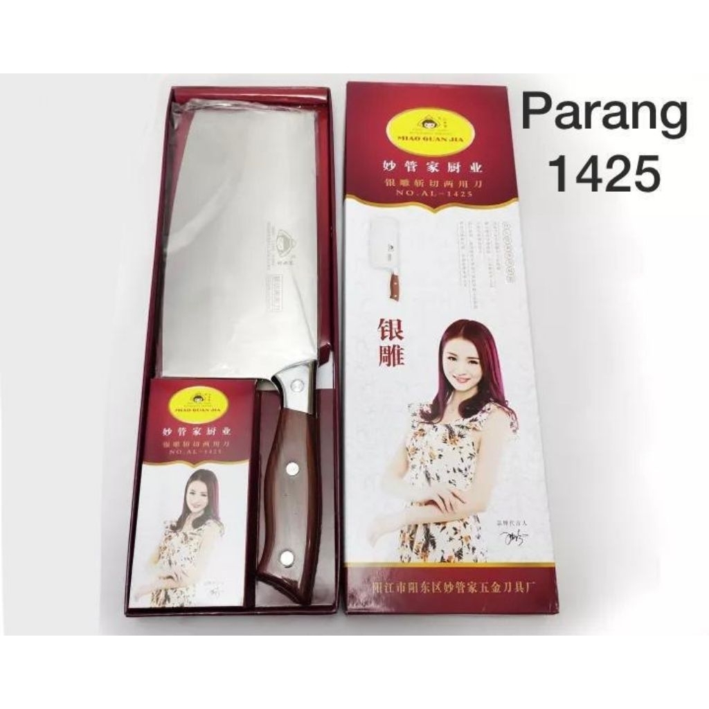 PARANG DAGING STAINLESS MIAO GUAN JIA  / GOLOK DAGING & TULANG STAINLESS STEEL  1425