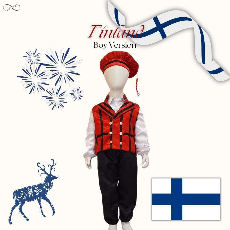 Finlandia/Baju Negara Finlandia Boy/Pakaian Adat Internasional Anak