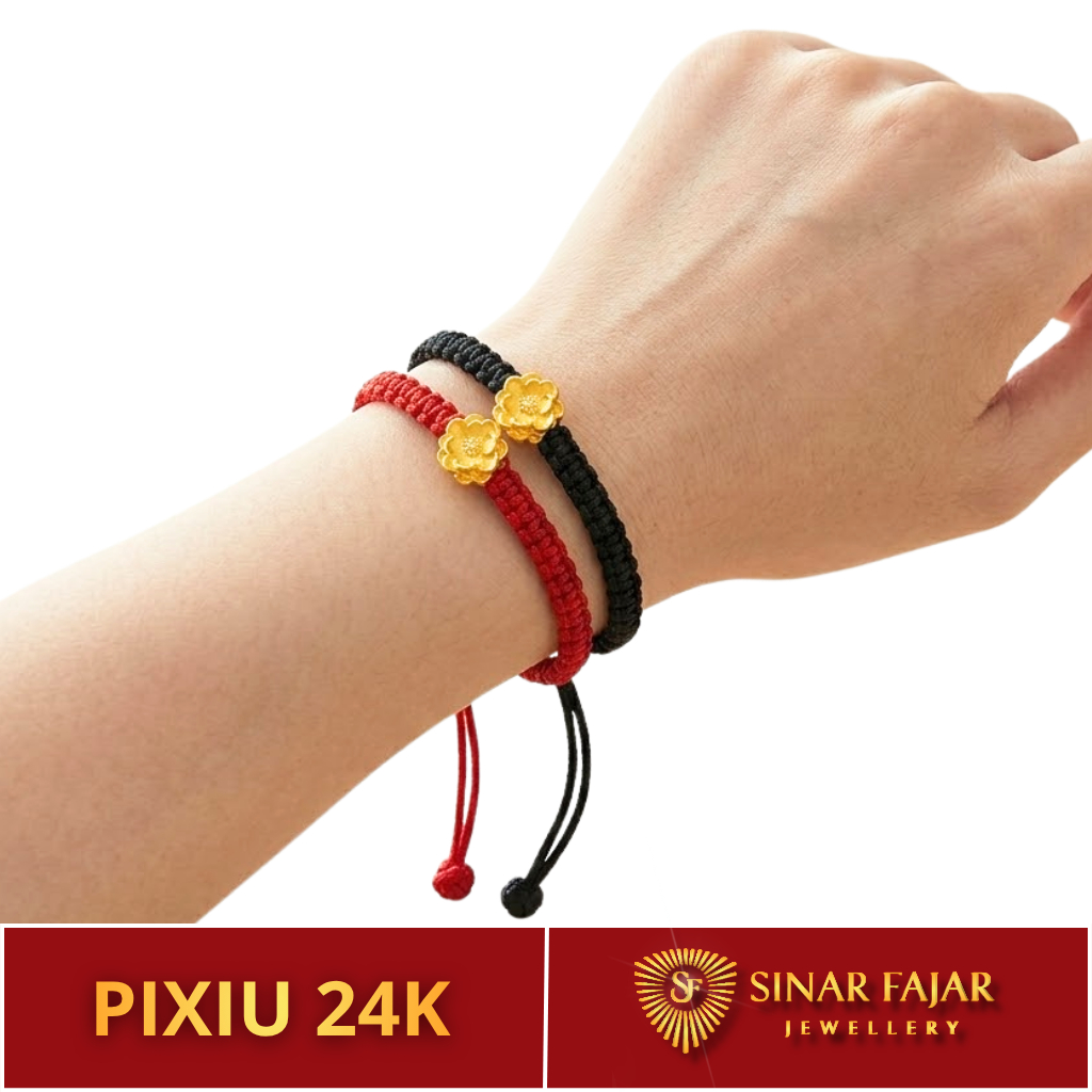 Gelang Tali Pixiu Bunga 999 - Sinar Fajar Jewellery
