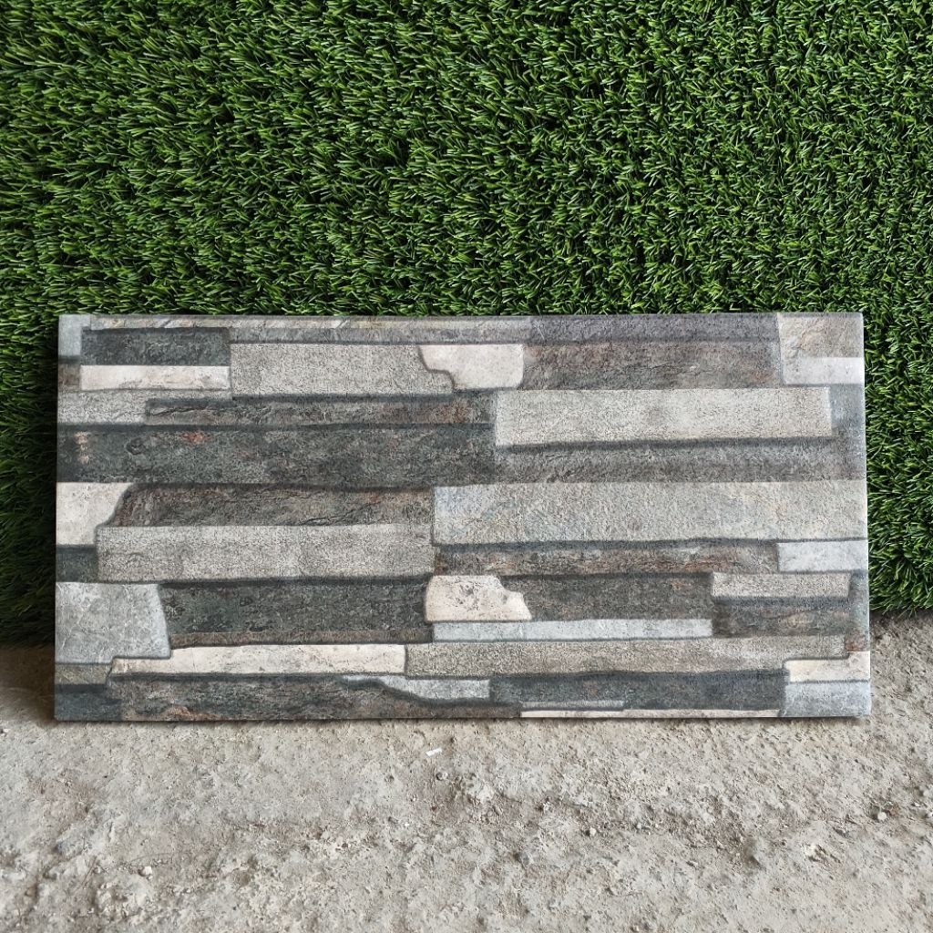 keramik dinding 20x40 motif batu alam mozaik (timbul-matt)/ keramik garasi/ keramik dinding kasar/ k