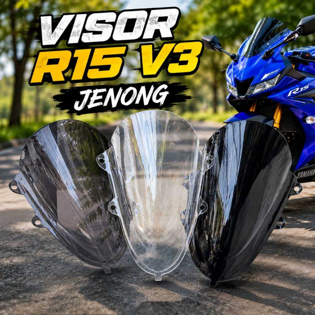 VISOR R15 V3 MODEL JENONG VISOR WINDSHIELD R15 V3 VVA