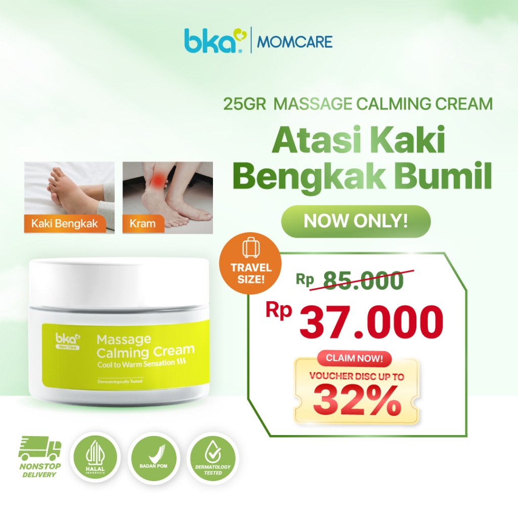 Calming Cream BKA 25gr - Magnesium Cream BKA - Pereda Nyeri Kram Bumil TM3