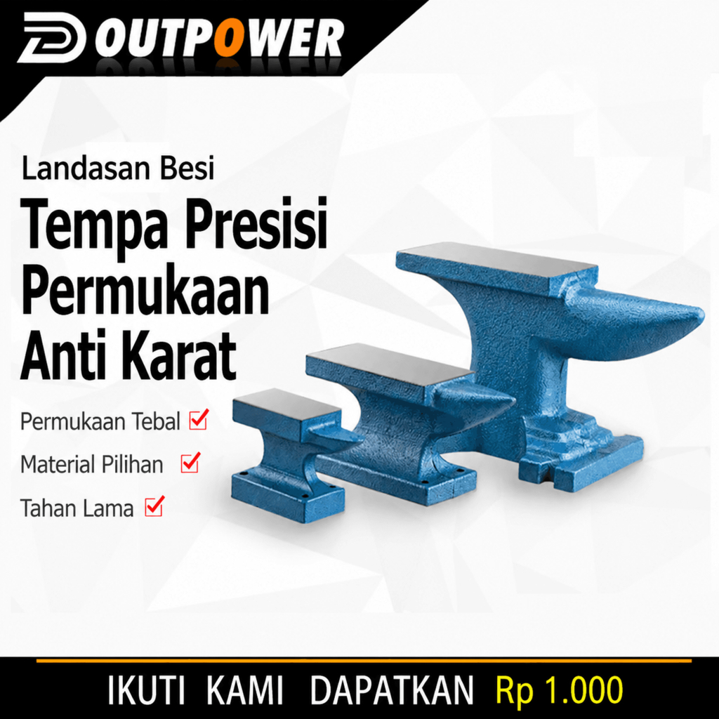 Paron Las Besi Cor Antikarat Berbagai Ukuran 1LB–55LB Meja Palu Penempa Logam Perkakas Bengkel Perak