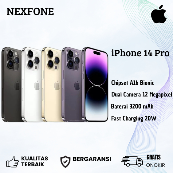 iPhone 14 Pro 256GB - Second Inter, Kondisi Mulus 100%
