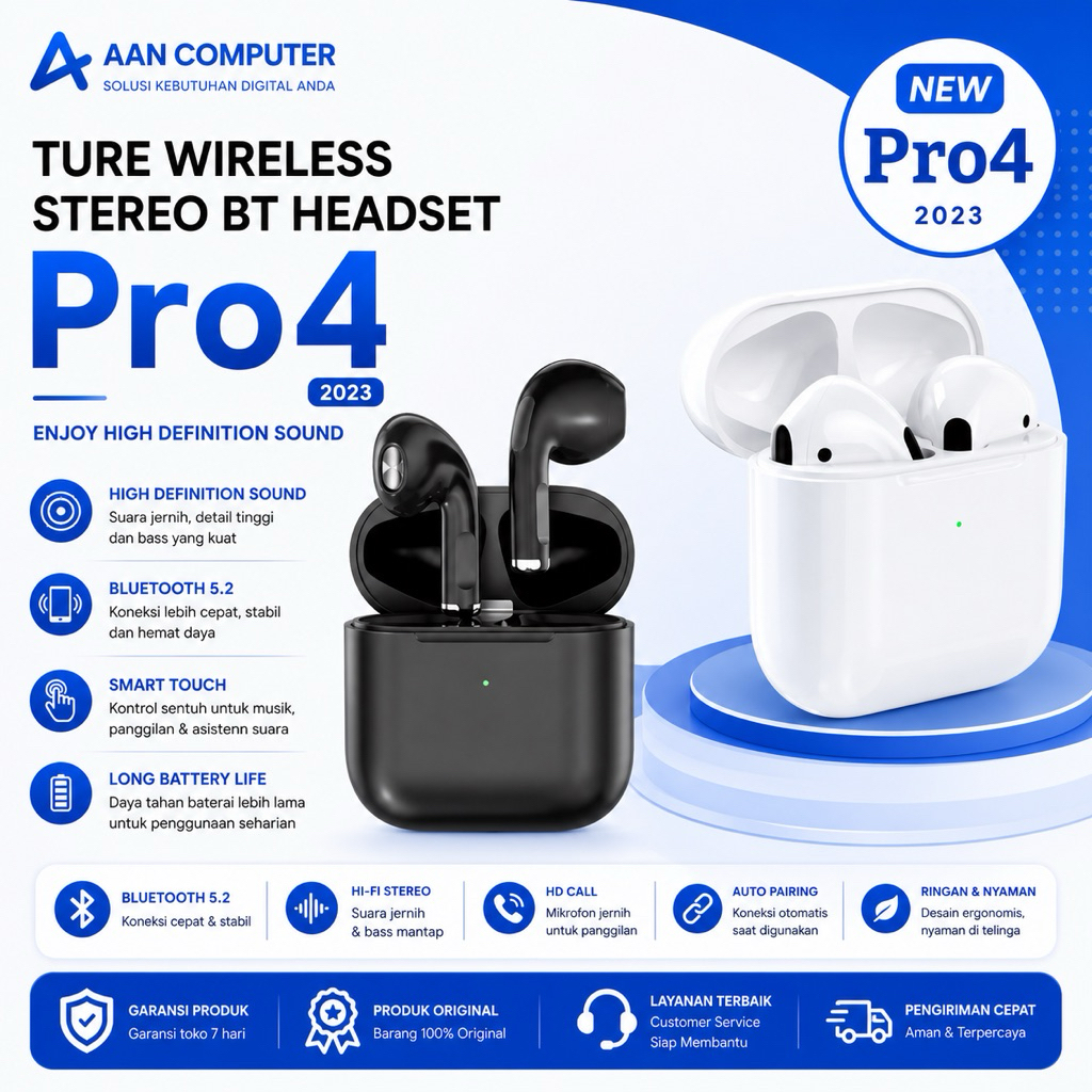 -COD- Headset Tws PRO 4 wireless
