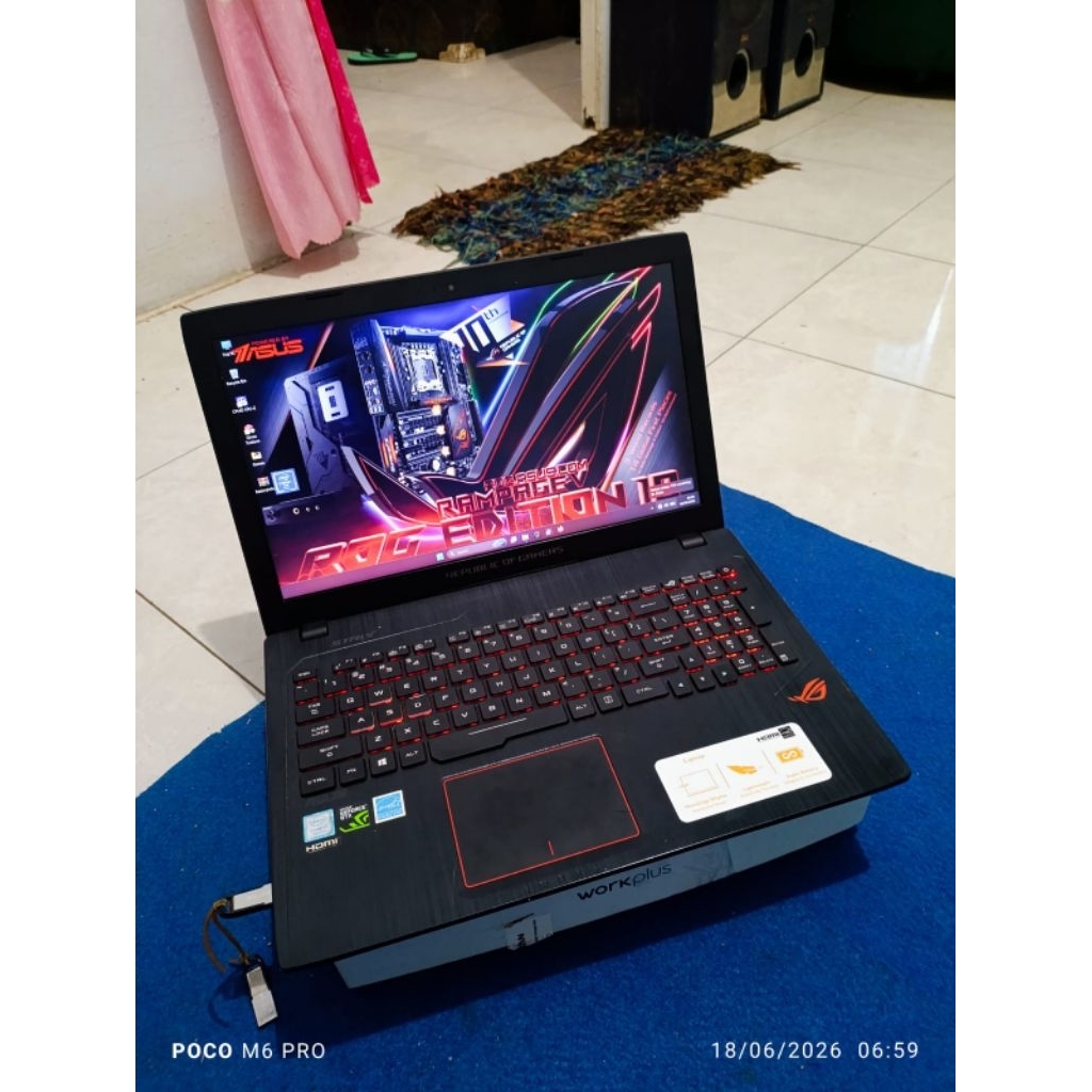 Asus Roq gaming dan editing Core i7 gen 7