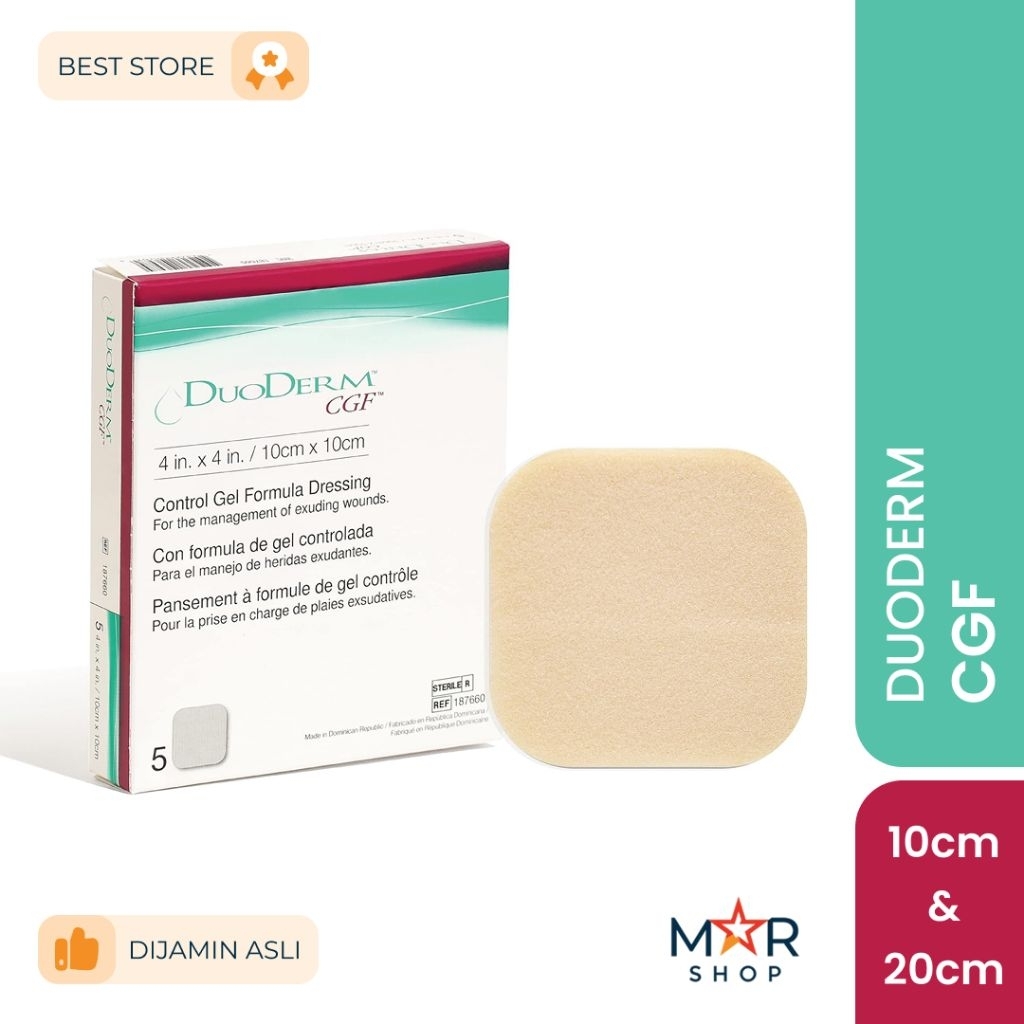 Duoderm CGF 10x10 20x20 cm Convatec Original Hydrocolloid Dressing Luka Diabetes Dekubitus Operasi