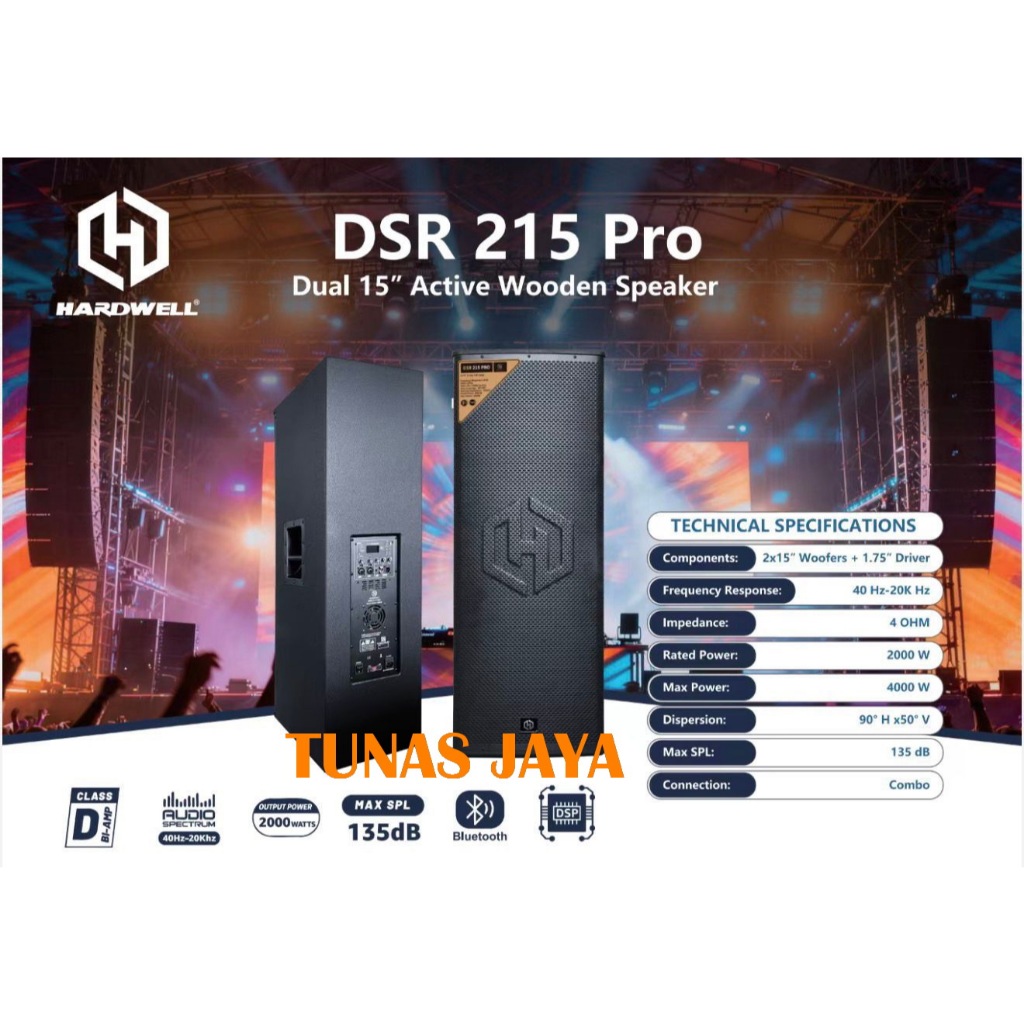 Speaker Aktif 15 Inch DSR 215 PRO DSR215PRO 4000 Watt Original