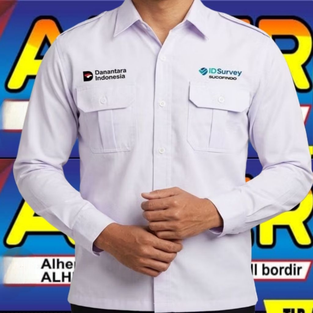 ready stok kemeja id survey Sucofindo baju id survey Sucofindo seragam id survey Sucofindo pdh id su
