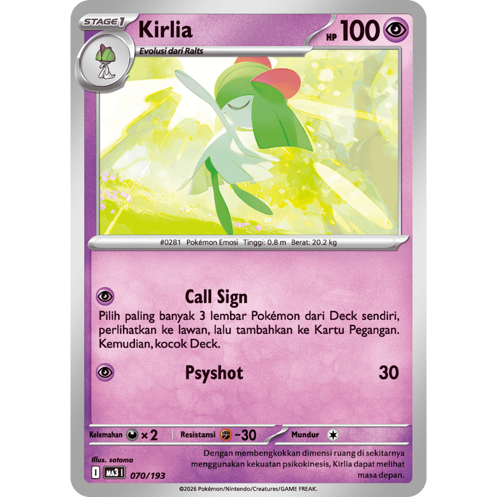 Pokemon Kirlia TCG Kartu Bulk Common