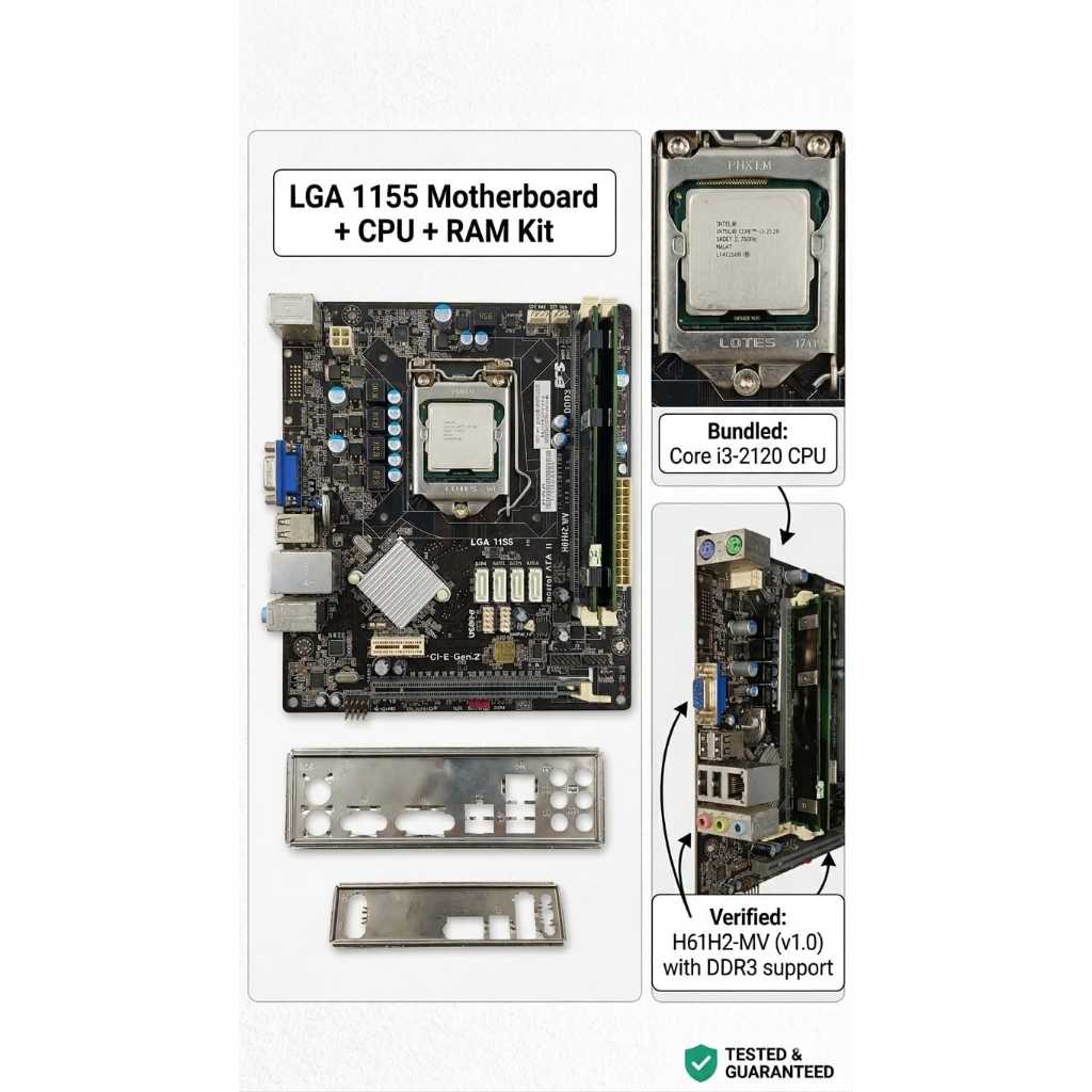 PAKET BUNDLING MOBO H61 + PROCCESIR I3
