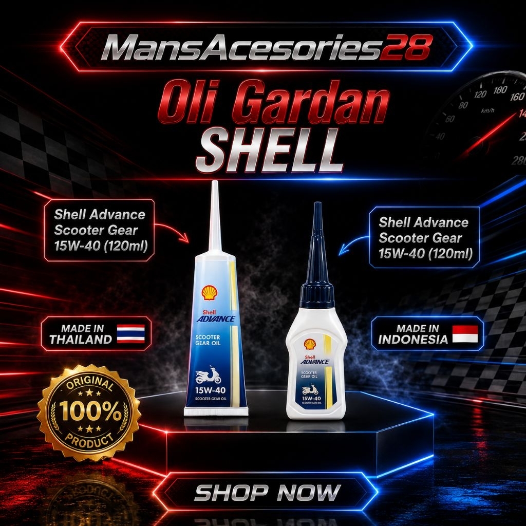 Oli Gardan Shell Advance Matic 15w-40 120ml Original 100% Shell Advance
