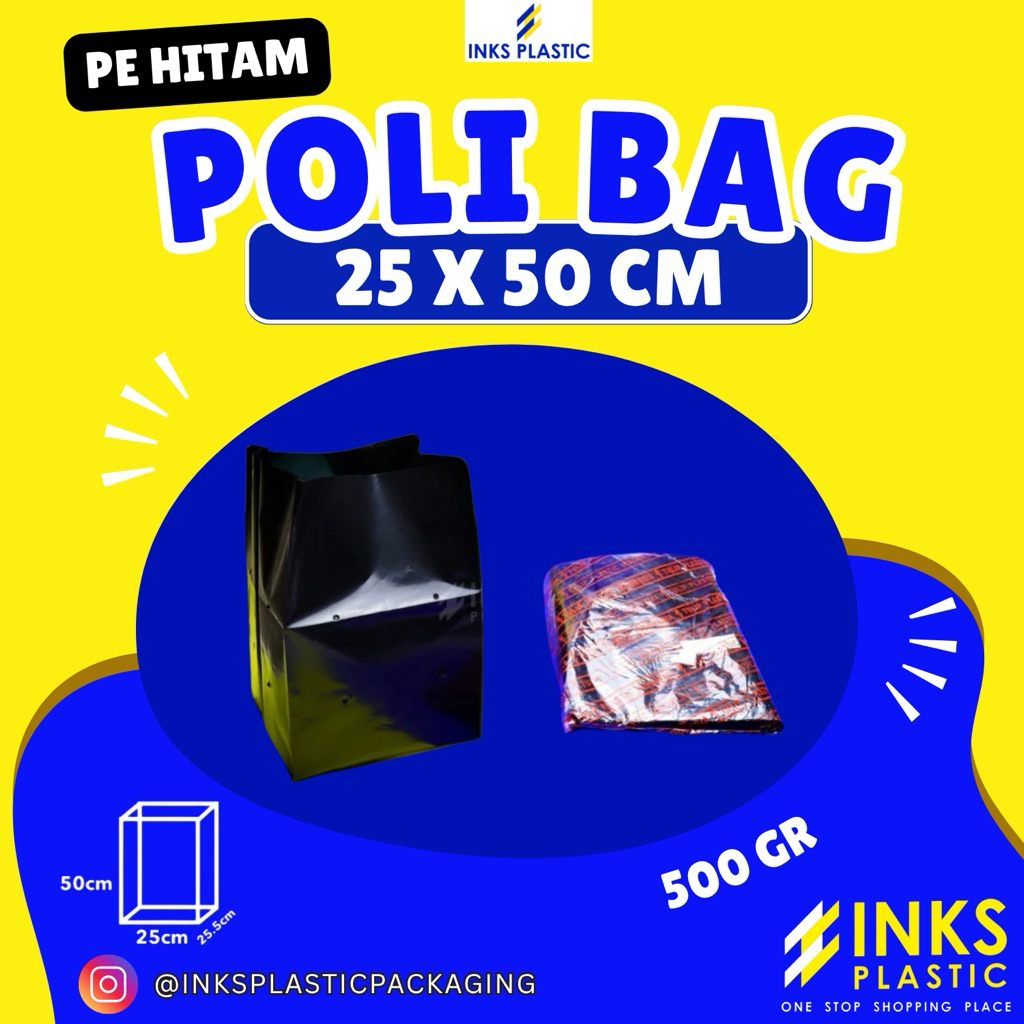 POLYBAG PLASTIK TANAMAN 25x50
